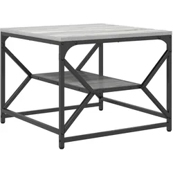 vidaXL Couchtisch mit Regal - Grau Sonoma - 51x50x40 cm - Hergestellt aus Holzwerkstoff