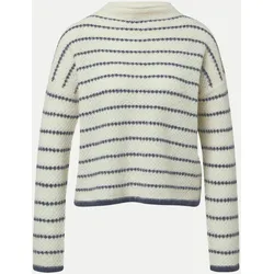Rollkragen-Strickpullover Weiß 40