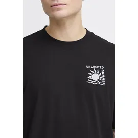 !Solid Rundhalsshirt SDOdaniel Modisches T-Shirt mit Backprint schwarz XL