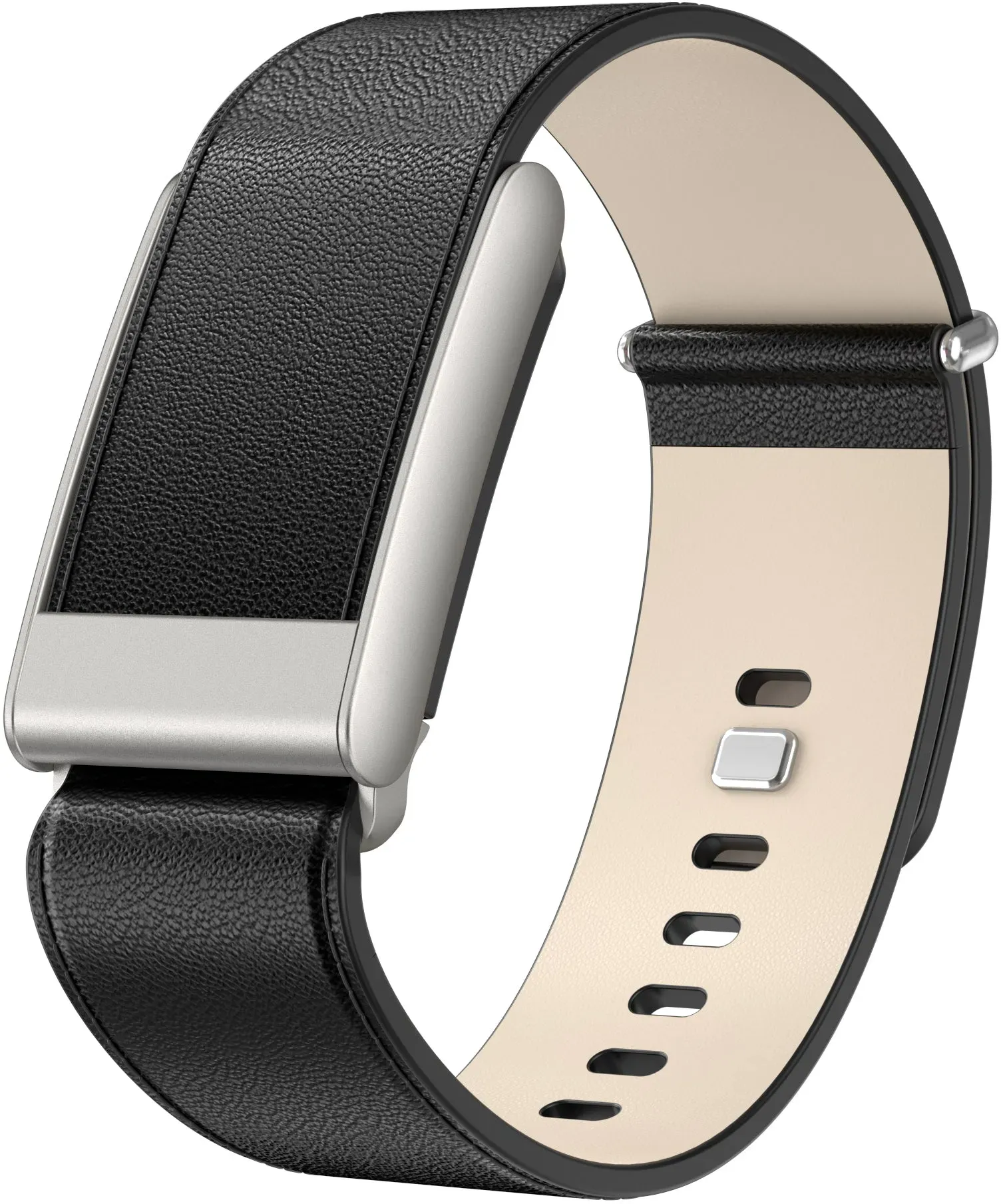 Strap-it Whoop 5.0 Armband Leder für Whoop 5.0 - Schwarz - Druckknopf Verschluss