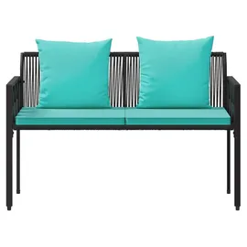 vidaXL 2-Seater 116 x 56 x 75 cm Schwarz