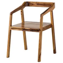 MASSIVMOEBEL24.DE Esszimmerstuhl Sheesham braun lackiert