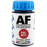 Alex Flittner Designs Lackstift RAL 3011 BRAUNROT seidenmatt 50ml Holz Metall Möbel Bad Retuschierlack Reparaturlack