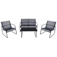Lex Lounge Set 4-tlg. Schwarz