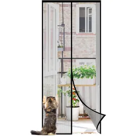 Sekey Fliegengitter Balkontür 80 x 200 cm Schwarz