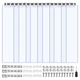 Vevor Streifenvorhang, 213,4 cm Höhe x 96,5 cm Breite, 0,2 cm Dicke, 6 Stück transparenter PVC-Streifen-Türvorhang, Gefrierschrankvorhang, Kunststoff-Türstreifen für begehbare Gefrierschränke, Kühlschränke und Lagertüren, mit 50 % Überlappung