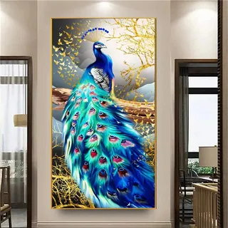 DIY Diamond Painting Pfau Groß XXL Set Full Drill 5D Malen