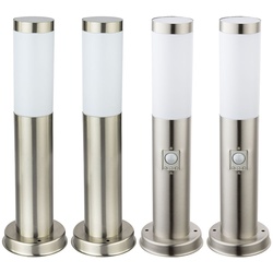 4er Set RGB LED Außen Steh Lampen dimmbar Fernbedienung Edelstahl Bewegungsmelder Garten Weg Leuchten