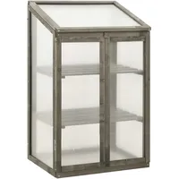 Gewächshaus,Gewächshaus Aufzuchtschrank Treibhaus Pflanzenhaus Tomatenhaus,Wachsende Pflanzen, Blumen, Kräuter,60x45x100 cm Tannenholz