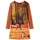 vidaXL Kinderkleid mit Langen Ärmeln Cognac 104