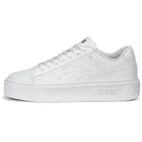 Puma Smash Platform V3 Sneaker, Puma White Puma Silver, 36 EU