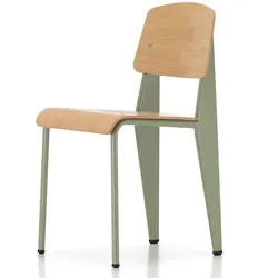 Vitra - Prouvé Standard Stuhl, Eiche natur / Gris Vermeer (Filzgleiter)