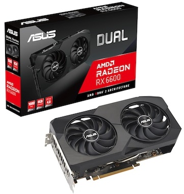 ASUS AMD Radeon RX 6600 Dual V2 Grafikkarte 8GB GDDR6 3xDP/HDMI