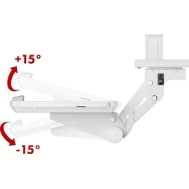 Maclean Brackets Maclean Untertisch-Tastaturablage verstellbar max. 5kg weiß MC-156 W, - Weiß