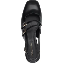 TAMARIS Damen Sling Pump mit Blockabsatz, schwarz, 41 EU