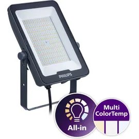Philips LED-Strahler Aluminium, Glas grau mit Bewegungsmelder 110 lm
