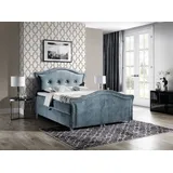 Magisches Landhausbett Bradley Lux 180x200, graublau + Matratzenauflage