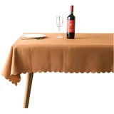 JK Home Quadratische Tischdecke, 200 x 200 cm, Braun