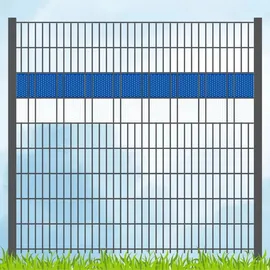 zaun|zu® Sichtschutzstreifen 200 x 5 cm Blau/Weiß Kunststoff