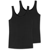 SCHIESSER Uncover by Schiesser Damen 2PACK Trägertop Unterwäsche, schwarz, XL