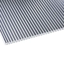 Scobalit Doppelstegplatten 16 mm Klar Anthrazit gestreift Polycarbonat 980 x 2000
