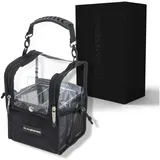 glamseries GlamSetter S Kosmetiktasche 175 x 165 x 230 mm, transparenter Make up Organizer mit flexiblen Trageoptionen