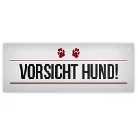 Trendaffe Vorsicht Hund! Metallschild XL