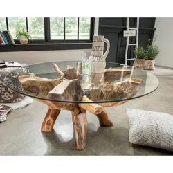 die Faktorei »Roots« Unikat Couchtisch Teak-Wurzel 110 cm