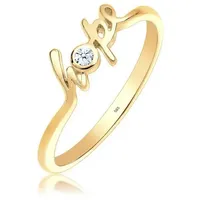Elli DIAMONDS Verlobungsring Hope-Schriftzug Diamant 0.03 ct. 585 Gelbgold goldfarben|weiß 56 mm