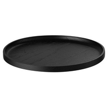 BLOMUS Tablett Oku Ø 25 cm Holz Schwarz S (Small)