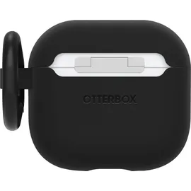 Otterbox Soft Touch Kopfhörer Hülle für AirPods (4th gen), stoßfeste, sturzsichere, ultraflache, Kratz- und Abriebfeste Schutzhülle für Apple AirPods, inklusive Karabiner, Schwarz