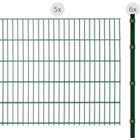 Arvotec Doppelstabmattenzaun "ESSENTIAL 103 zum Einbetonieren" Zaunelemente Zaunhöhe 103 cm, Zaunlänge 2 - 60 m Gr. H/L: 103 cm x 10 m H/L: 103 cm, grün (dunkelgrün) Zaunelemente