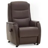 Hukla Ruhesessel HU-RV15038 Leder 2-motorig 78 x 113 x 93 cm Braun elektrisch mit Fernbedienung