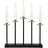 Star Trading LED Kerzen, Kerzenleuchter Greta 5-flammig Farbe: schwarz/messing Teller, ca. 36x31 cm