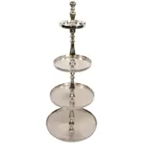 Lesli Living Etagere Brush 125cm Aluminium gebürstet Silber 4Etagen Servierständer Etagerie