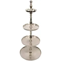 Lesli Living Etagere Brush 125cm Aluminium gebürstet Silber 4Etagen Servierständer Etagerie