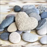 Ambiente Home Ambiente 20er Pack Servietten Liebe, Herz Steine, 33 x 33 cm
