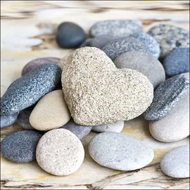 Ambiente Home Ambiente 20er Pack Servietten Liebe, Herz Steine, 33 x 33 cm