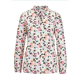 GOLDNER Langarmbluse Zeitlose Bluse mit einzigartigem Druck Rosa 44