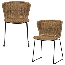 Woood Wings Gartenstuhl 55 x 54 x 77,5 cm schwarz 2er Set