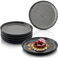 sänger Dessertteller 6 teilig rund grau