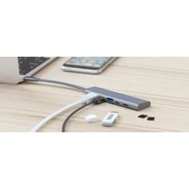 Allocacoc Docking HUB USB C Grau für vielseitige Anschlussmöglichkeiten