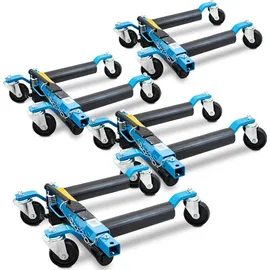 BITUXX Wagenheber Stahl blau 4 Rangierhilfen
