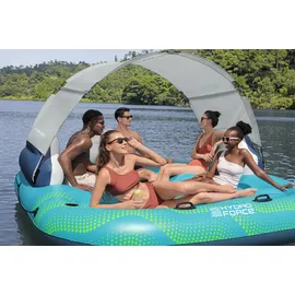 BESTWAY Badeinsel Hydro Force Sonnenlounge 5 Personen aufblasbar Poolinsel