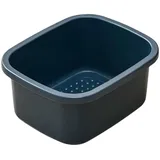 perfeclan Fußbadesbecken, Fußschaufel, Multifunktional, Fußbadewanne, Pediküreschale zum Einweichen der Fußwanne für Fußbades Bades Spa, Dark Blue S