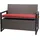 Mendler HWC-F39 2er Sitzbank 120 x 60 x 45 cm Grau