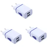 Gadpiparty Ladegerät 3St Ladegerät-Adapter Handyladegerät Reiseladegerät Ladestecker Reiseladeadapter Handy ladeadapter USB Reisen Duales USB-Ladegerät