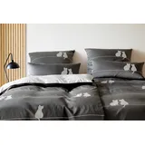 ELEGANTE You&Me Mako-Satin Grau 135 x 200 cm + 80 x 80 cm