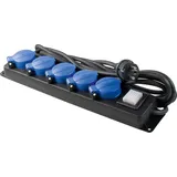 as - Schwabe Steckdosenleiste 5-fach 4,5 m Schwarz/Blau 1 St.