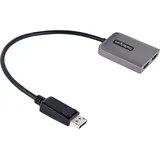 Startech StarTech.com DP to Dual HDMI MST HUB Dual HDMI 4K 60Hz DisplayPort Multi Monitor Adapter with 1f (4.30 cm), Data - Zwei Monitore zu Displayport 1.4 anschließen MST14DP122HD - Schwarz, Grau